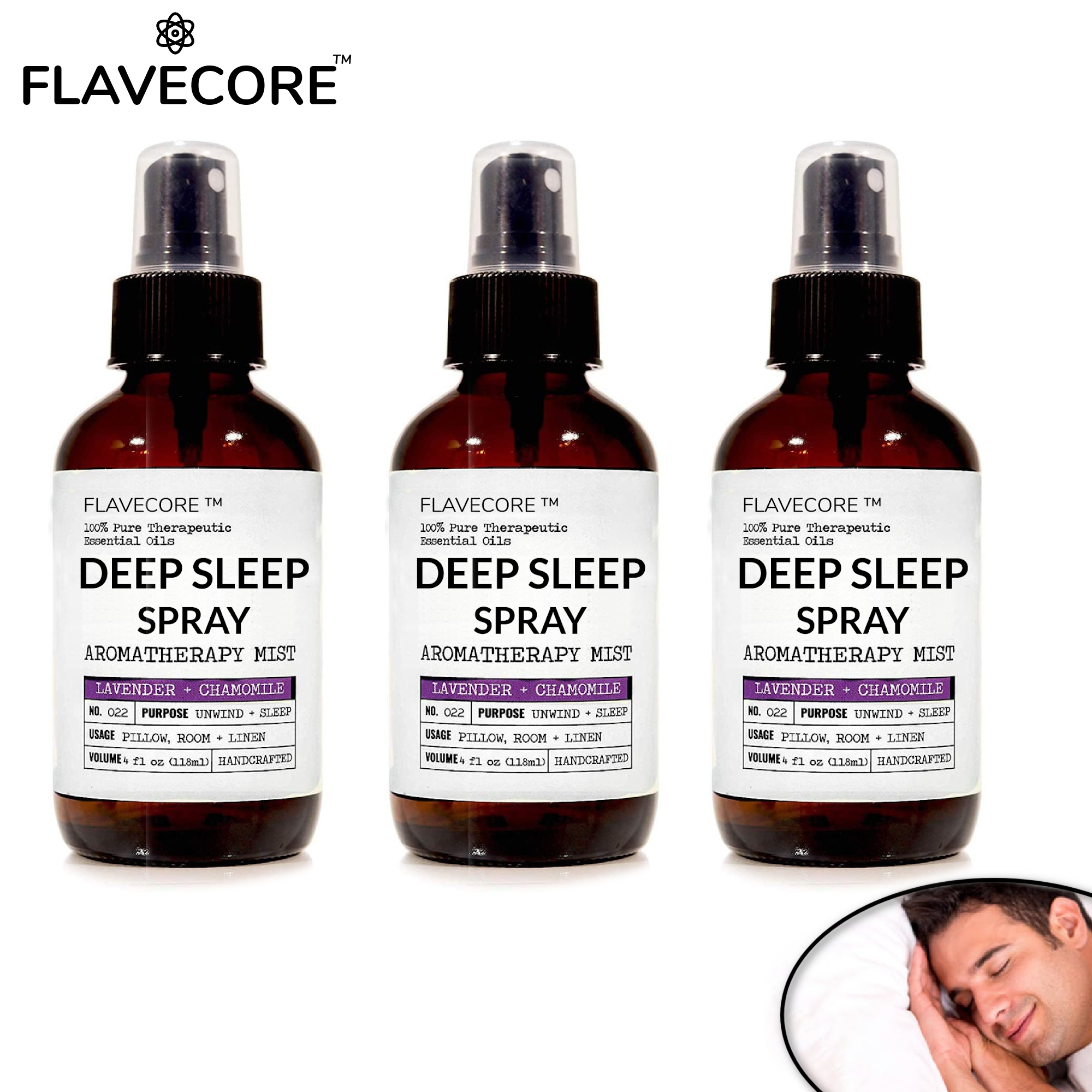 3 FlaveCore Deep Sleep Spray: Natural Sleep Aid