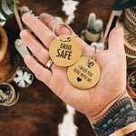 Round Brass Key Ring — Drive now. I need you here. With me.