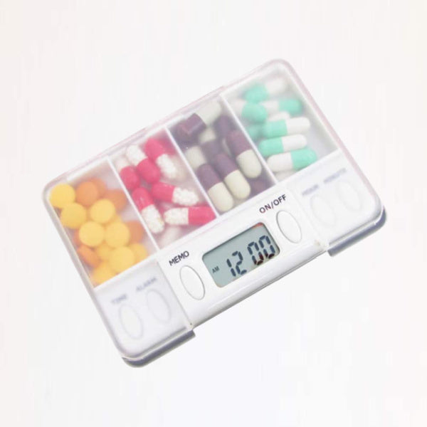 3 Care Box™- Electronic 4 Grid Pill Organizer