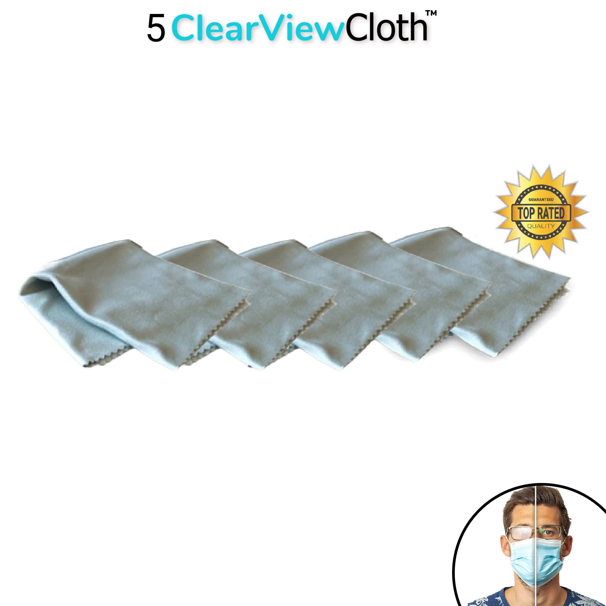 5 ClearView Cloth™ - Premium Anti-Fog Lens Cloth