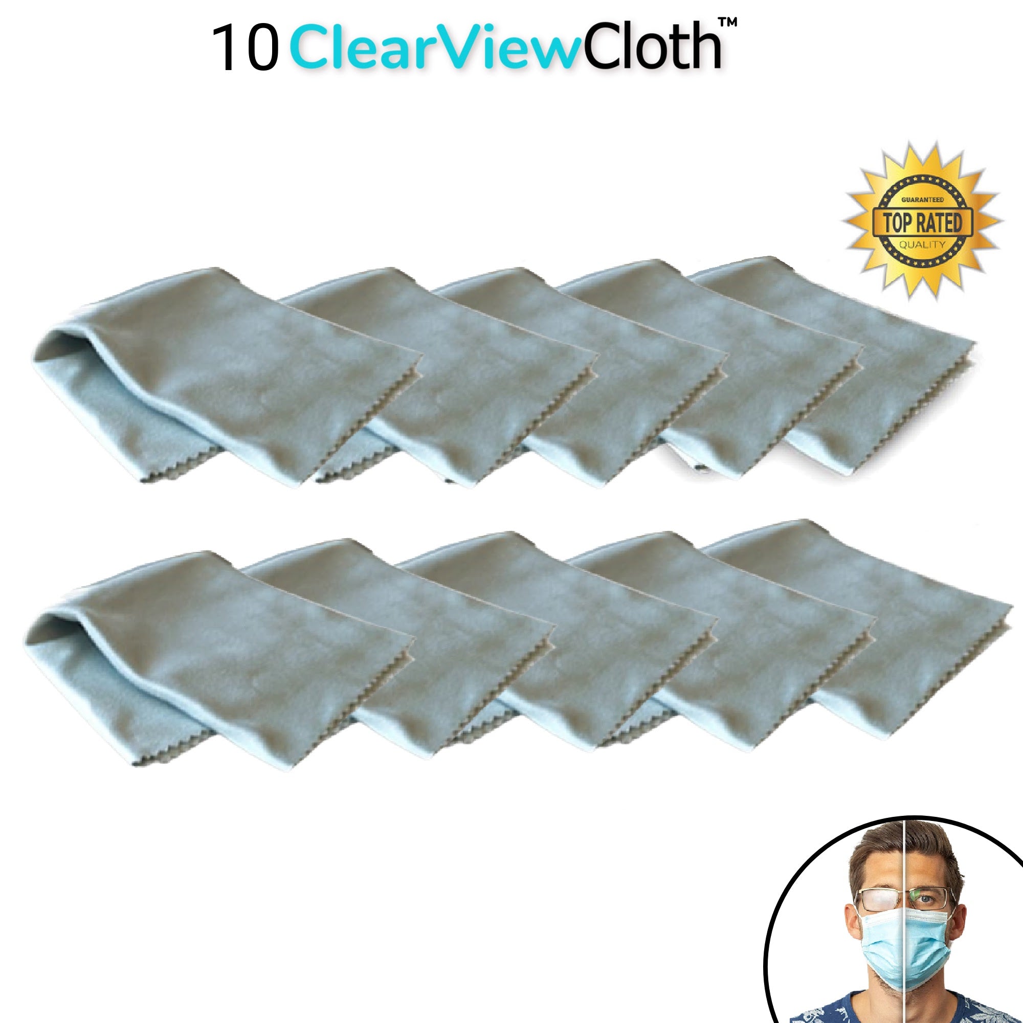 10 ClearView Cloth™ - Premium Anti-Fog Lens Cloth