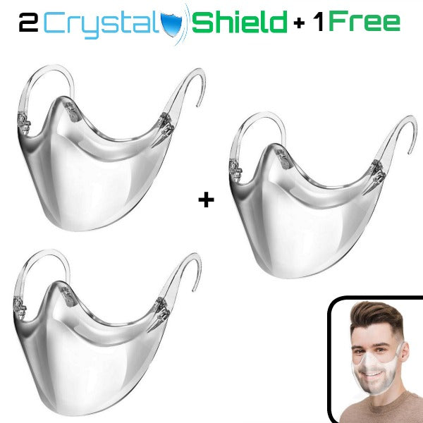 2 CrystalShield - Protective Transparent Mask (Buy 2, Get 1 FREE!)