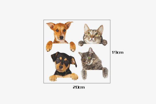 AC-DogCat - Cute Cat / Dog 3D Wall Stickers