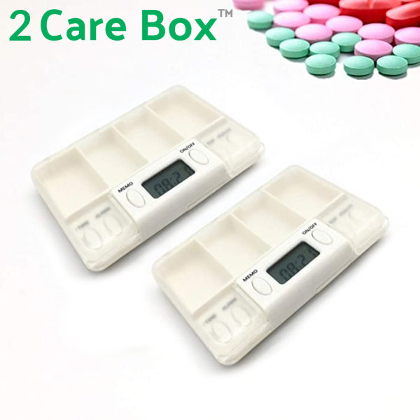 2 Care Box™- Electronic 4 Grid Pill Organizer