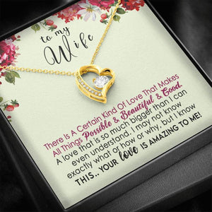 Forever Love Necklace (18K Yellow Gold Finish)