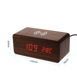 Jetster — Wooden Alarm Clock with Wireless Charger