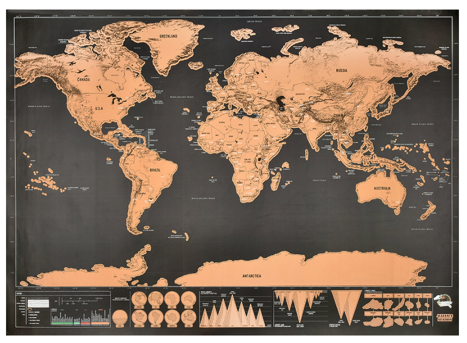 SCRATCH OFF WORLD MAP - LIMITED EDITION