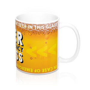 Emergency Beer Glass Mug 11oz
