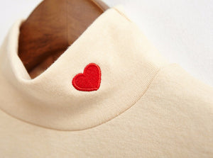 Snuppy — High Neck Heart Sweater