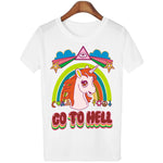 Go to Hell - Premium Unisex Unicorn T-Shirt