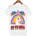 Go to Hell - Premium Unisex Unicorn T-Shirt