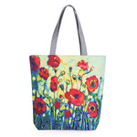 Faya — Light Floral Canvas Handbag