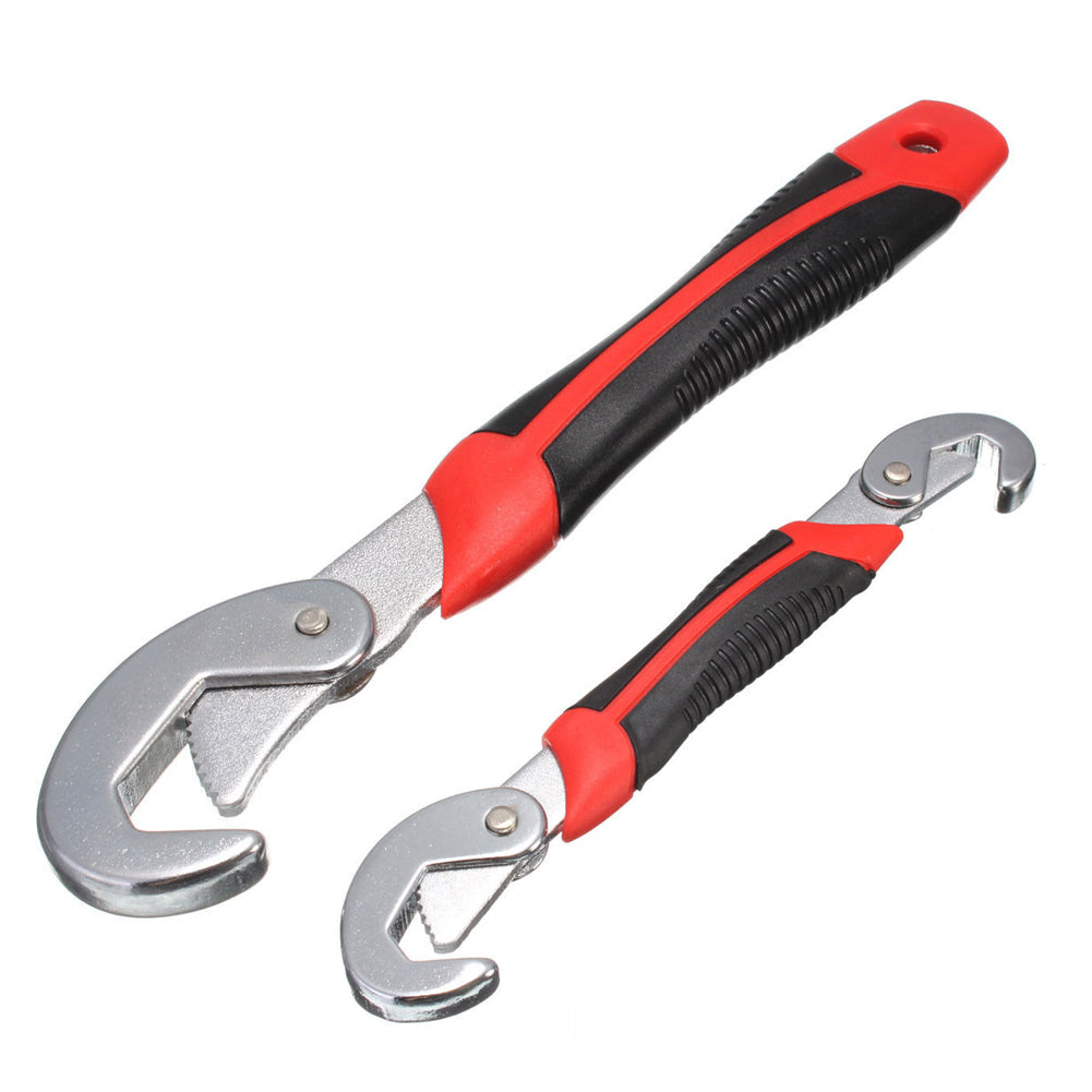 2Pcs/set Wrench Multi-function Universal Quick Snap\'N Grip Adjustable Socket Head Wrench Spanner 9-32mm Chrome Vanadium Steel