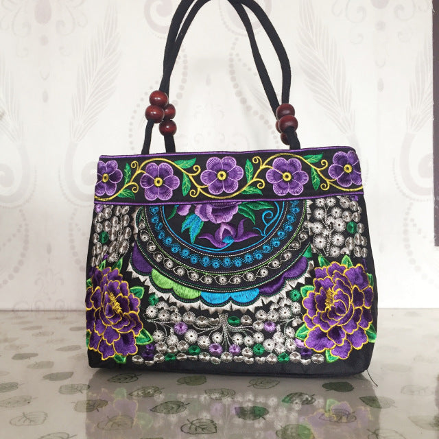 Mybridge — Embroidery Flower Handbag