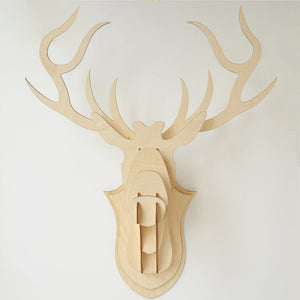 Einer — Wooden Veneer DIY Deer Head (Big Size)