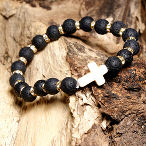 Moonify — Bead Stone Cross Bracelet